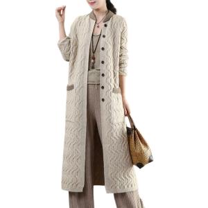 カーディガン ロング ニットコート 冬 秋 アウター おしゃれ レディース ゆったり 大きいサイズ(...