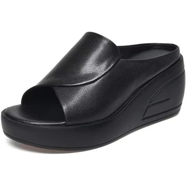 厚底 サンダル クッション性 滑りにくい 無地 カジュアル レディース オープントゥ ウェッジ ソー...