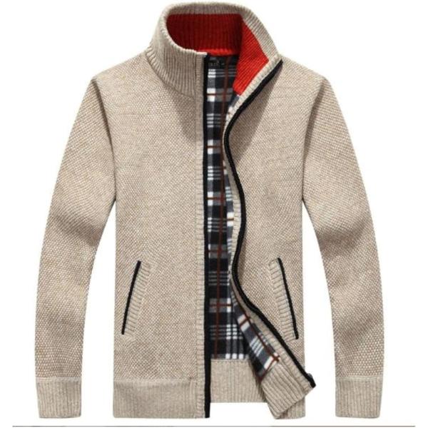 ニット ジャケット ジップアップ フリース セーター カーディガン トップス ゴルフジャケット 長袖...