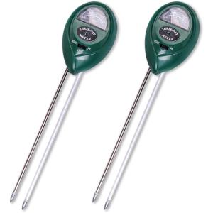 水やりチェッカー ph測定器 土壌 水分計 光量 観葉植物 電池不要 2個セット(グリーン)