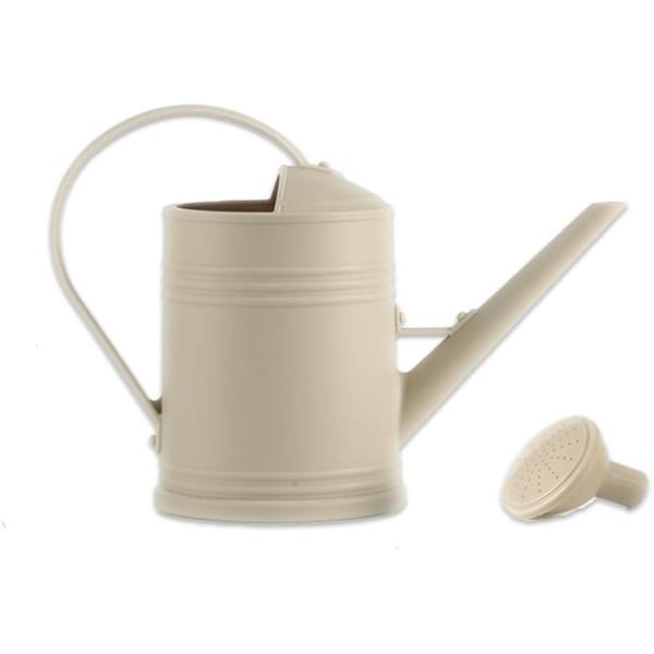 じょうろ おしゃれ 北欧風 水やり 散水 園芸 ガーデニング (ベージュ,  約33cmx23cm)