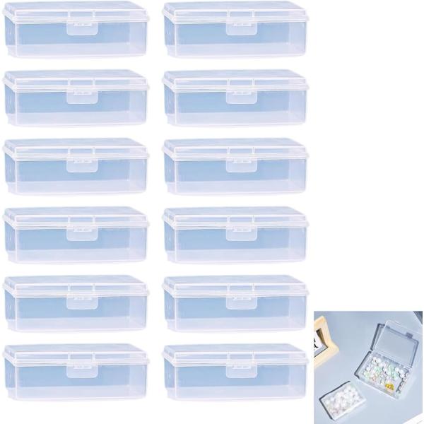 クリアケース プラスチック 収納ケース 小物入れ 小分け ビーズ パーツ 蓋付き 透明 12個セット...