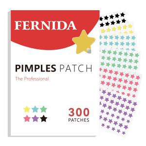 スポットパッチ 大容量 肌ケア 6カラー 300pcs pimple patch スキンケア部分パック MDM (6色 星型「300pcs」)