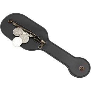 小銭入れ コンパクト レザー 隠し着 ベルト取り付け スラッパー 護身用 (ブラック)｜REAPRI