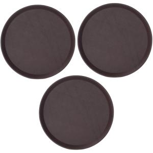トレンチ 滑らない お盆 トレー トレイ おぼん ウェイタートレー 業務用滑らないトレイ レストラン用 (ダークブラウン, 28cm)