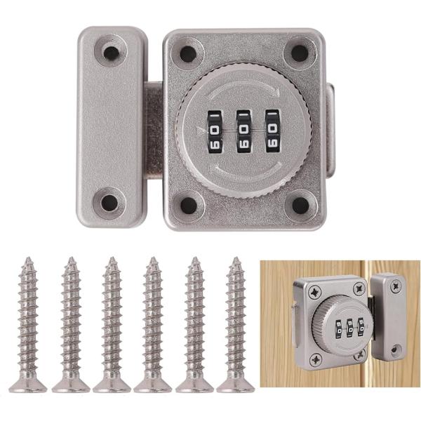 ドアロック 後付け 左右共通 ダイヤル式 パスワードロック 子供 金具 回転 内鍵 室内 扉 補助錠...