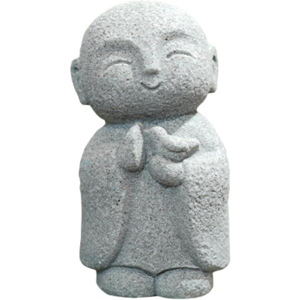 お地蔵さん 置物 ミニ 可愛い 御影石 お地蔵様 癒し 仏像 守り神 オブジェ 片合掌 平和鳩 小さ...