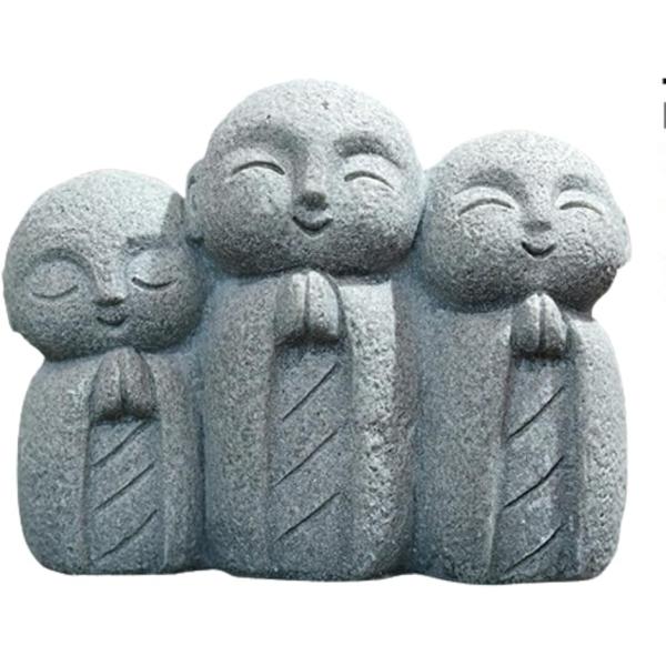 お地蔵さん 置物 ミニ 可愛い 御影石 お地蔵様 癒し 仏像 守り神 オブジェ 片合掌 平和鳩 小さ...