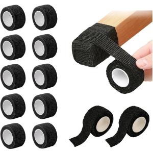 椅子脚カバー 椅子の足 傷防止 傷防止テープ テーブル足カバー チェア保護テープ 椅子足キャップ(ブラック, 10個セット)