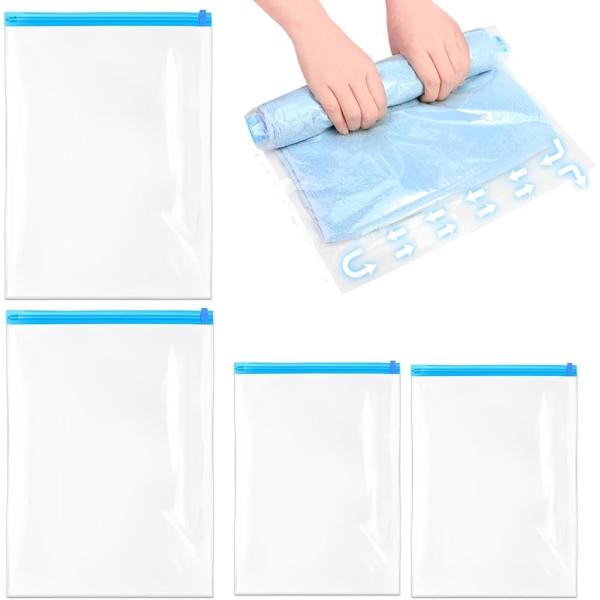 【互換品】 収納 衣類圧縮袋 旅行 便利グッズ 省スペース 洋服 トラベルセット 4枚セット(35x...