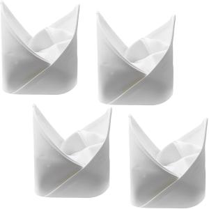 トーション ナプキン 綿 ペーパー テーブルナプキン 高級 ワイン 白 4枚セット 40x40cm (ホワイト, 40x40cm)