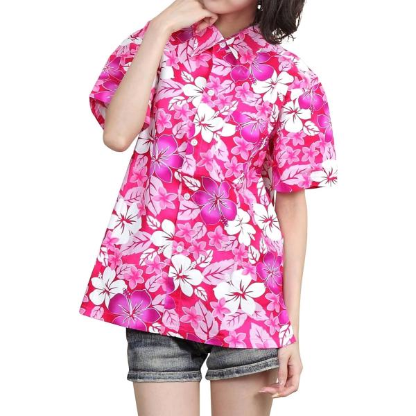 OKI オキ アロハシャツ フリーサイズ ユニセックス カラフル ダンス 衣装 イベント メンズ レ...