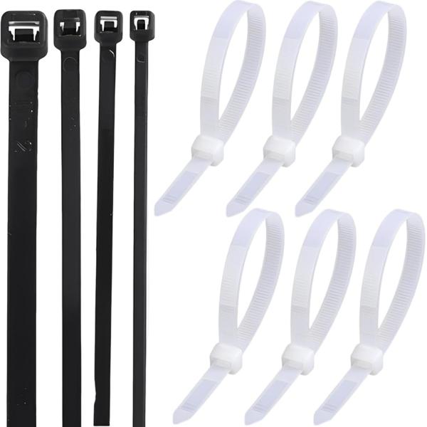 結束バンド 耐久 屋外 100本セット 250 x 4.8mm(ホワイト,  250 x 4.8mm...