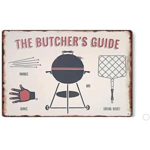 看板 肉 部位 食育 ステーキ アンティーク ブリキ レトロ レストラン キッチン バー ガレージ ...