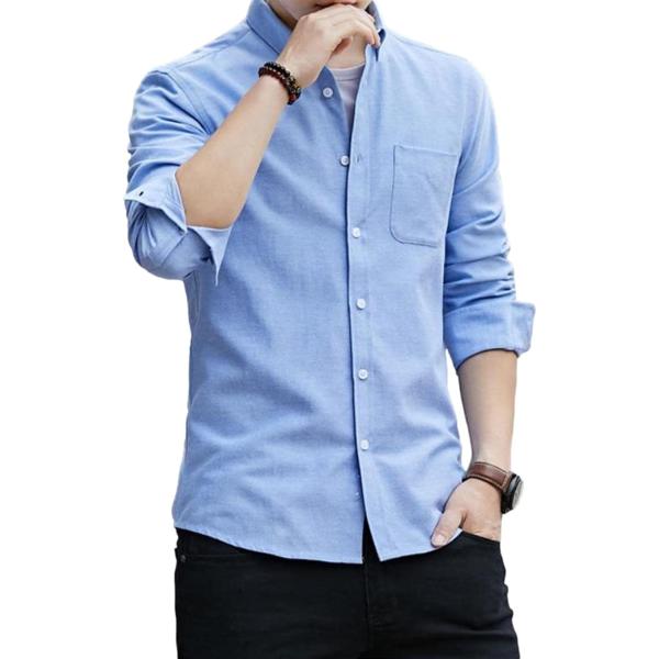 ボタンダウン シャツ メンズ 綿 スリムフィット 無地 カジュアル オックスフォード 4721(長袖...