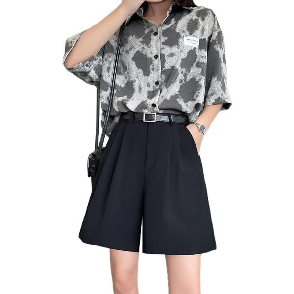 ハイウエスト ショートパンツ レディース 半ズボン 短パン ゆったり カジュアル 涼しい キュロット...