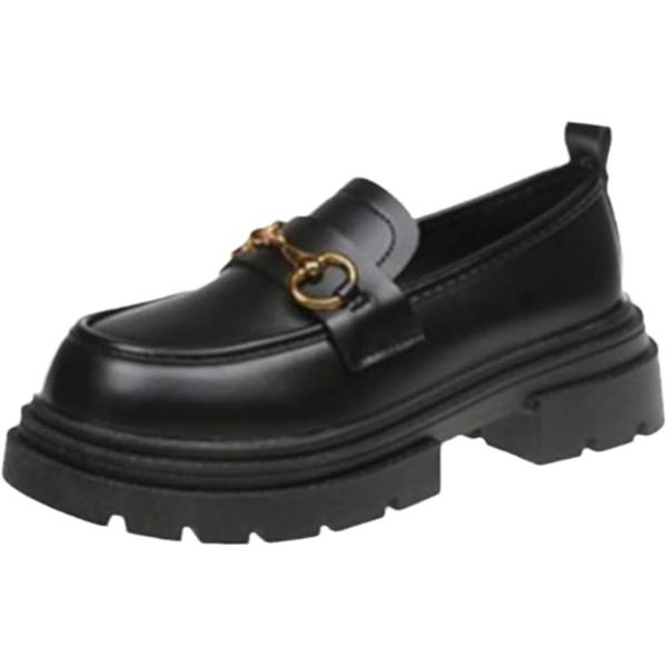 ビットローファー レディース 厚底 ソール スリッポン カジュアル ソフトクッション 25.0 cm...