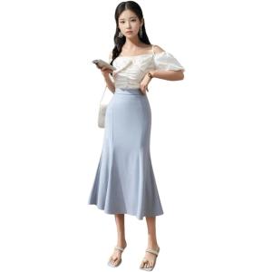 ジェイスコット スカート レディース マーメイドライン ミモレ丈 ハイウエスト 裏地付き タイト サ...