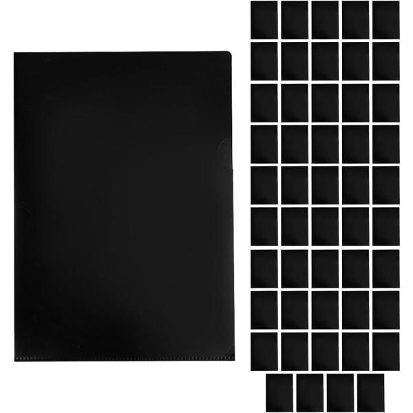 A4 ファイル 黒 不透明 透けない 書類ファルダ― 書類入れ 書類保管 マット つや消し(ブラック...