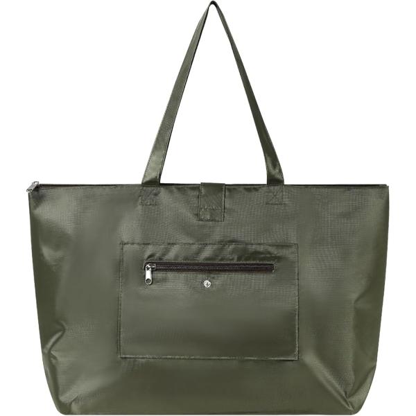 エコバッグ 買い物バッグ サブバッグ(カーキ,  縦約30cmx横約50cmxマチ約13.5c)