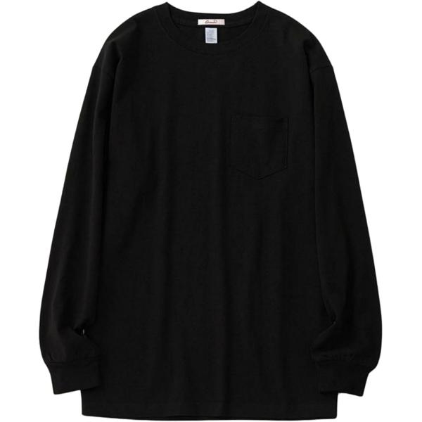 しっかり透けないロンt リブ袖 ポケット付 綿100％ レディース メンズ 無地 丈夫 柔らか生地 ...