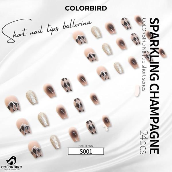 ネイルチップ ショート バレリーナ スクエア(マルチカラー,  ショート)