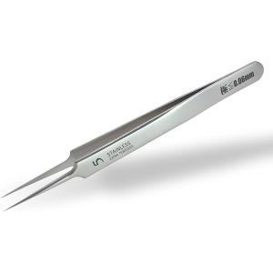 ピンセット 精密 極細 針のような細さ 極鋭 ≦60ミクロン 0.06mm プロ仕様 防さび ステン...
