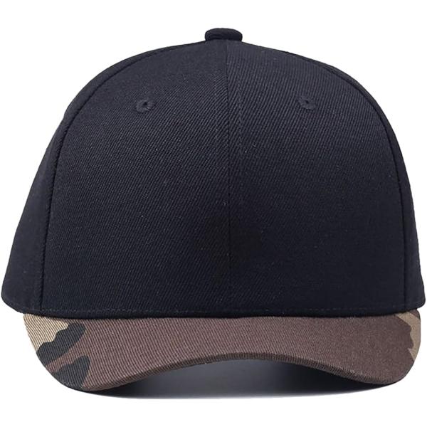 つば短 ベースボールキャップ カモフラ アンパイアキャップ メンズ／レディース(綿・つば4.5cm,...