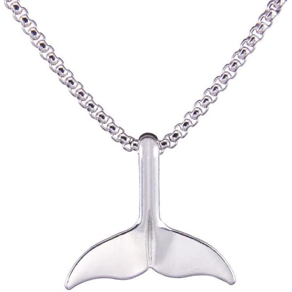 ネックレス ホエールテール シンプル メンズ お洒落 60cm チェーンアクセサリー 存在感あり