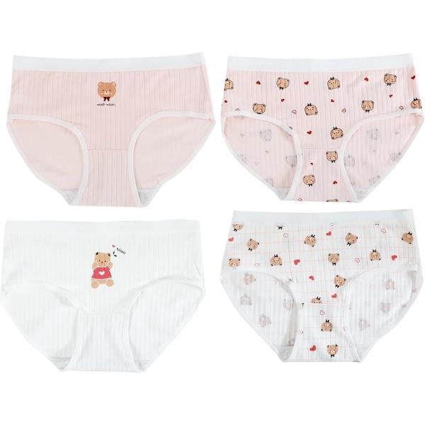 ぴゅありぼん 大きいサイズ リアルJSシリーズ かわいい クマさん柄 プリント ショーツ 4色セット...