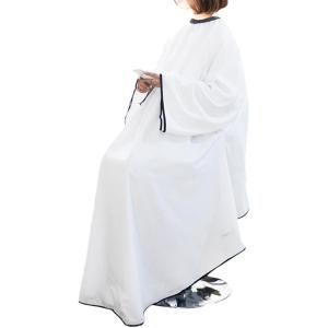 カットクロス 散髪 ヘアカット エプロン ケープ 髪切り セルフカット 散髪用品 床屋 (ホワイト,  Free Size)