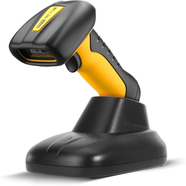アップグレード QR 産業用 Bluetooth バーコードスキャナー 充電ドック付き 2D(NT-...