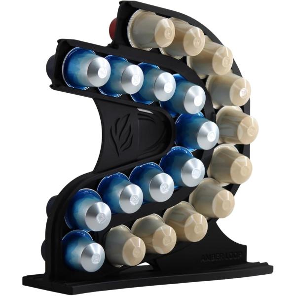 ネスプレッソ Nespresso オリジナル 対応 カプセルホルダー スリムタイプ 40個収納 (ブ...