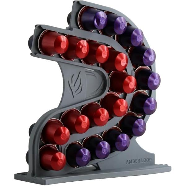 ネスプレッソ Nespresso オリジナル 対応 カプセルホルダー スリムタイプ 40個収納 (グ...