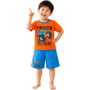 キッズ 服 上下セット 半袖 Tシャツ ハーフパンツ 2点セット 子供服 男の子 女の子 恐竜 ((...