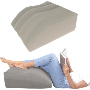 足枕 就寝用 寝る時 足まくら 足用クッション 体圧分散 フットレスト 足上げ フットピロー 介護 (グレー, 64x58x24cm)
