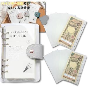 バインダー貯金 韓国 アクリルバインダー A6 お金管理 ブックマーク