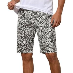 エンプティオ レオパード 柄入り ハーフパンツ 膝上 ヒョウ柄 ショート