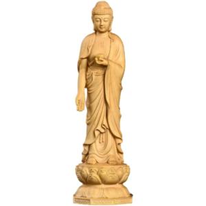 仏像 不動明王 木彫り 仏壇仏像 置物 桧木製 守り本尊 悩み 祈る