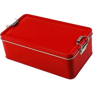 ブリキ缶ケース 蓋付き レトロ 小物入れ コレクション 収納 シンプル