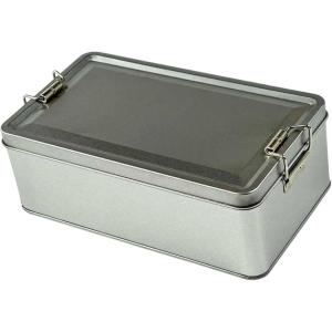 ブリキ缶ケース 蓋付き レトロ 小物入れ コレクション 収納 シンプル