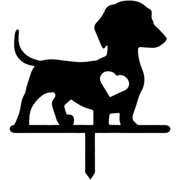 ガーデニング雑貨 犬 ガーデンピック オーナメント いぬ アイアンピック かわいい ハート (ダック...