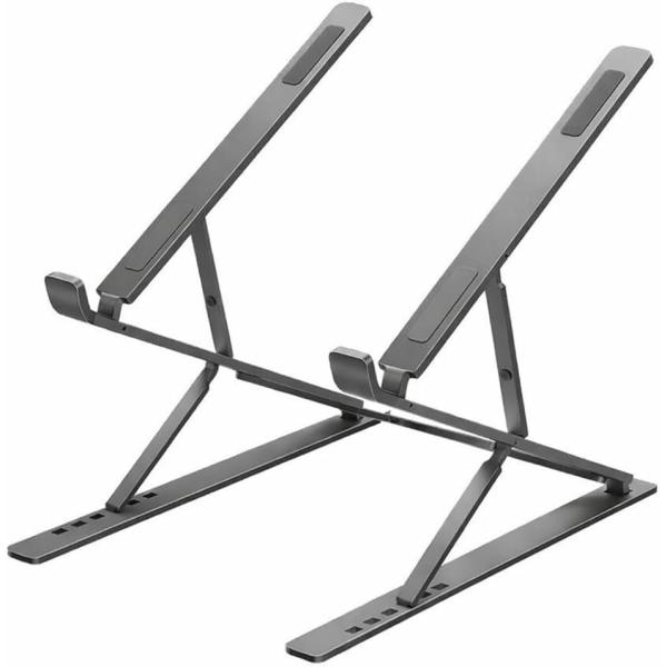 ノートパソコンスタンド 折りたたみ 9+6段階調節 耐荷重40kg アルミ合金 17.3インチ対応 ...