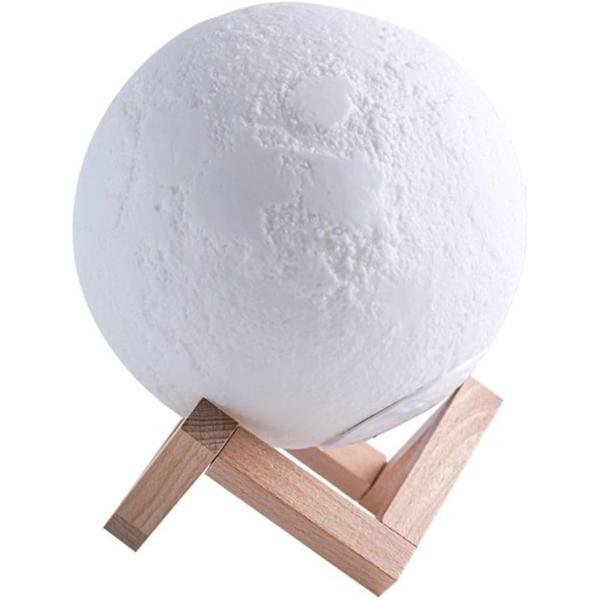 月型 加湿器 ムーンライト 3色ライト USB給電式 小型 卓上 インテリア 木製スタンド 乾燥対策...