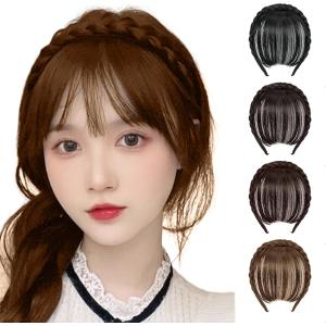 カチューシャ 前髪ウィッグ ぱっつん 重め 三つ...の商品画像