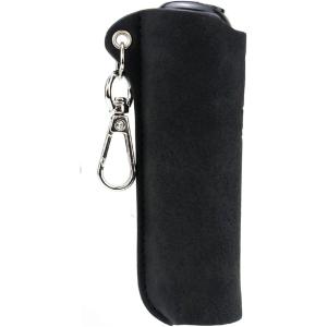 プルームオーラケース 対応 スエードレザー PUレザー製 持ち運び便利 軽量 キズ防止 防塵 耐衝撃(ブラック)