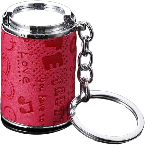 コインホルダー コインケース 小銭入れ コンパクト キーホルダー 持ち運び便利(レッド)