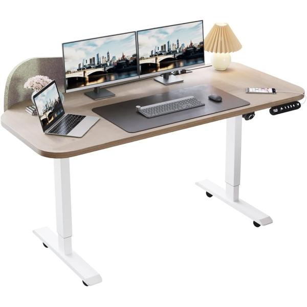 パソコンデスク 電動昇降式 ゲーミングデスク 机 スタンディングデスク PCデスク つくえ 高さ調節...