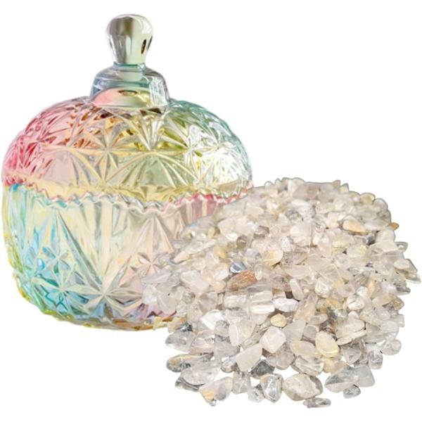 天然石 さざれ石 浄化皿 パワーストーン 細石 セット 浄化用 入れ物 置物 風水(ゴールド200,...