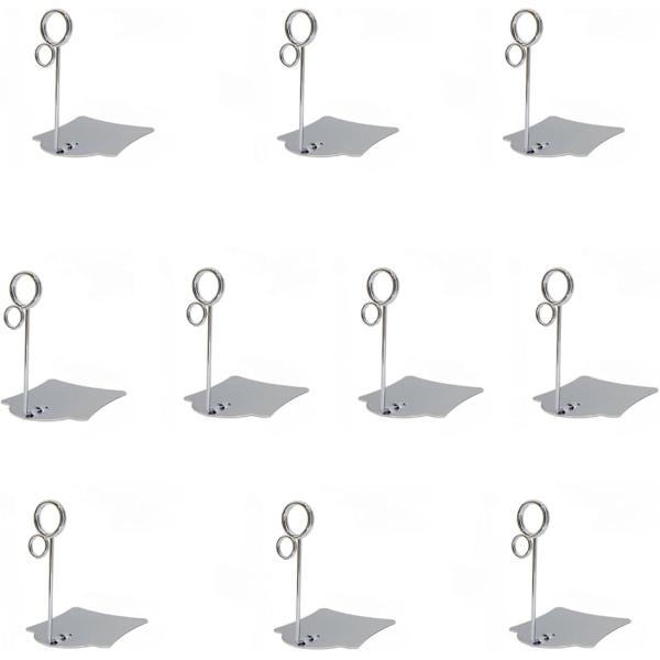 ポップスタンド 卓上 クリップ 10個 カード立て ステンレス メニュー立て 値札 プライスカード(...